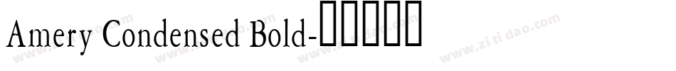 Amery Condensed Bold字体转换